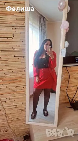 Уникален Кралски Наситено Червен Комплект Блейзър+Пола 2ХЛ, снимка 7 - Комплекти - 50121504