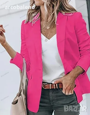 Ежедневно елегантно дамско сако с дълги ръкави, 7цвята , снимка 9 - Сака - 39258787