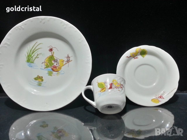 Стар български порцелан детски комплект , снимка 5 - Колекции - 16009289