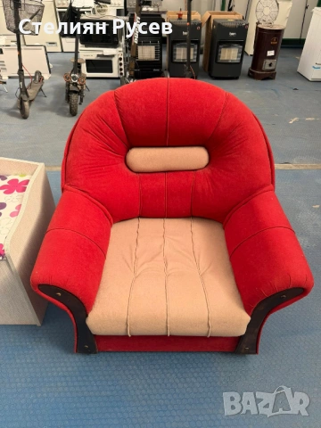 1403  фотьойл  цена 35 евро /  68.45 лева  k.bk -здрава конструкция , без скъсано -състояние използв, снимка 2 - Дивани и мека мебел - 53862471