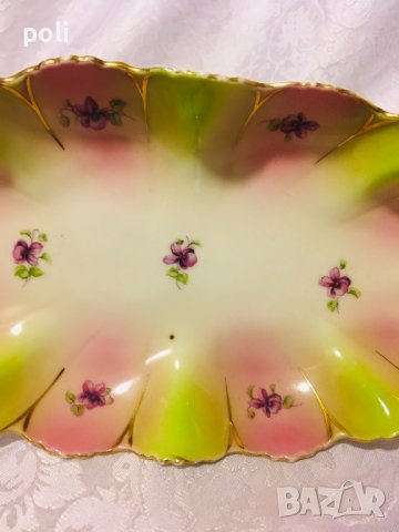 старинно  порцеланово плато , снимка 3 - Чинии - 41765518