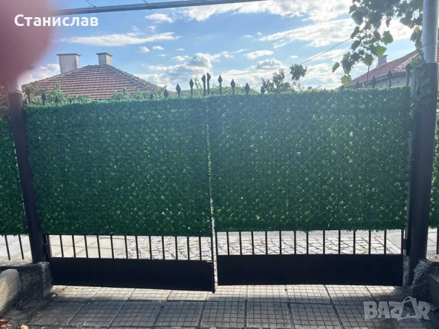 Декоративна мрежа с 95% плътност - имитация на жив плет с UV защита., снимка 7 - Огради и мрежи - 53339433