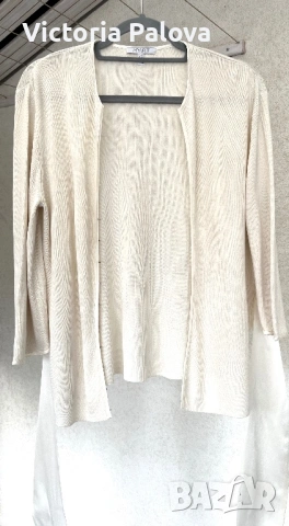 Дизайнерска копринена жилетка APART с пандели ( ленти) отзад, снимка 3 - Жилетки - 53225647