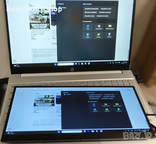 12.3-инчов тъч монитор с HDMI за лаптоп, вторичен дисплей – Портативен LCD, снимка 5 - Монитори - 53367013