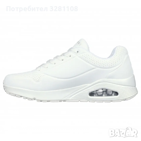 Мъжки сникърси Skechers Uno Stand On Air в бял цвят, снимка 6 - Ежедневни обувки - 53508096