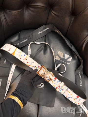 колани от естествена кожа с кутия, сертификат и торбичка dolce gabbana , снимка 6 - Колани - 51924884