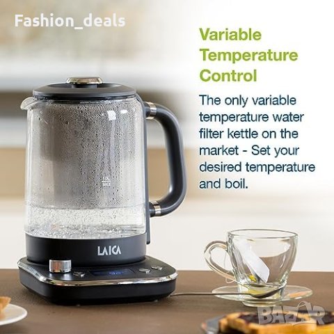 Нова Електрическа кана с воден филтър LAICA ISEO 1,5л за кафе чай кухня, снимка 7 - Кани - 42205162