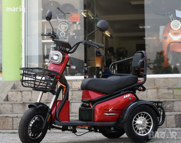 Двуместна електрическа триколка MaxMotors Pudding 1800W-48V-20Ah-RED, снимка 2 - Мотоциклети и мототехника - 41936232