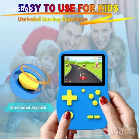 НОВА, ТЕСТВАНА 32-битова ръчна игрова конзола за деца, 3.0" IPS екран с вградени 139 HD видеоигри..., снимка 2 - Други игри и конзоли - 50577145