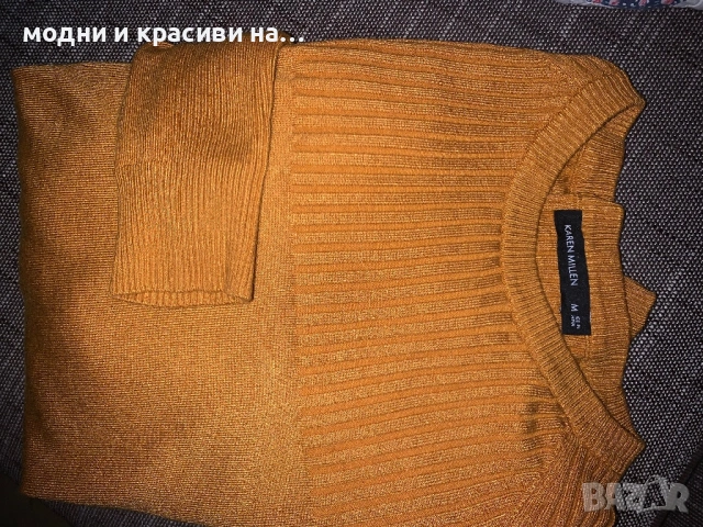 Блуза в цвят горчица Karen Millen, размер М, снимка 9 - Блузи с дълъг ръкав и пуловери - 53134106
