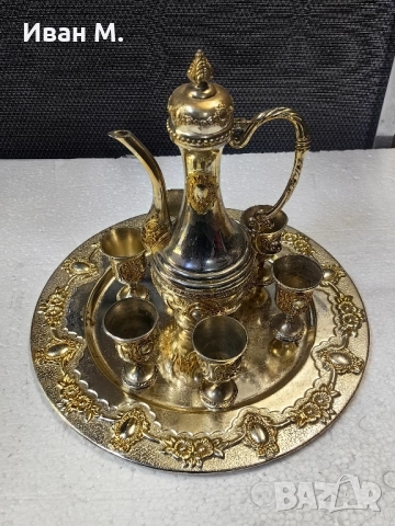 Посребрен сервиз за ракия , снимка 9 - Антикварни и старинни предмети - 52156504