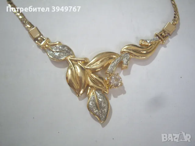 Чистро ново позлатено колие., снимка 2 - Колиета, медальони, синджири - 50060243
