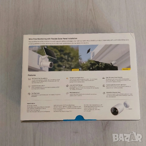 TP-Link Tapo C460 KIT - 4K (8MP) Соларна Безжична Камера, Dual-Band WiFi, Starlight Night Vision, IP, снимка 3 - Комплекти за видеонаблюдение - 53303195