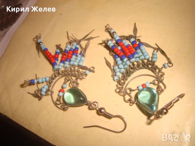 ФИНИ КРАСИВИ МЪНИСТЕНИ КРИСТАЛНИ РЕТРО АРТ СТИЛ ХЕНД-МЕЙД ОБЕЦИ ПОСРЕБРЕНИ 74131, снимка 8 - Обеци - 33846925