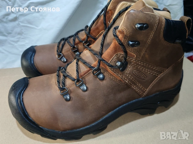 Удобни и практични мъжки боти от естествена кожа KEEN №46, снимка 3 - Мъжки боти - 53314443