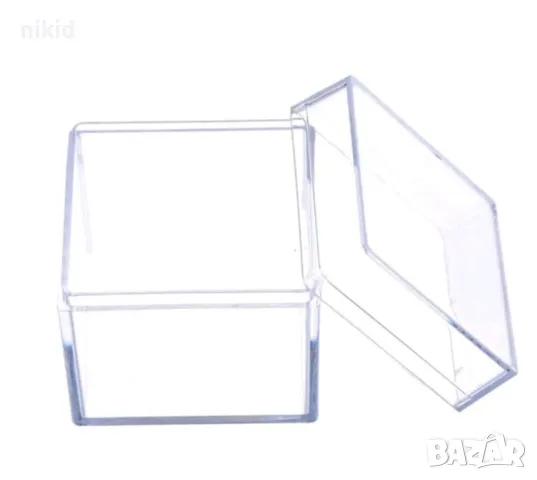 4  5 см Пластмасова акрилна малка прозрачна кутия прозрачни кутийки кутии за сувенир подарък, снимка 5 - Други - 37899156