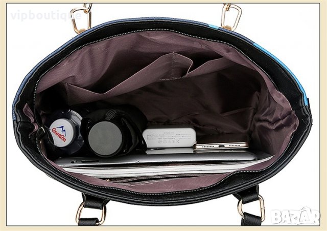 Дамска чанта от Еко кожа - Елегантен Комплект от 6 части, снимка 3 - Чанти - 35908900