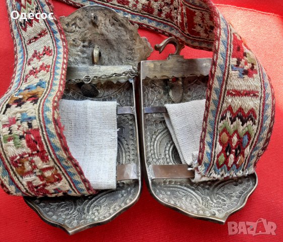 Автентични сребърни пафти  с колан от района на Етрополе, снимка 6 - Антикварни и старинни предмети - 41579079