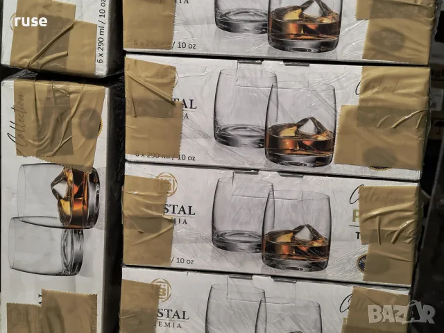 НОВИ! Комплект чаши за уиски Crystal Bohemia Pavo 290 ml ниски чаши за вода 6 броя, снимка 12 - Сервизи - 56117588