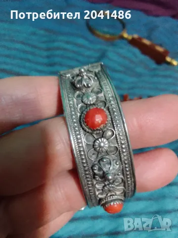 Сребърен часовник,сребърна гривна и кехлибар, снимка 4 - Гривни - 48817581