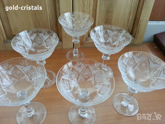 кристални чаши , снимка 6 - Антикварни и старинни предмети - 24140339
