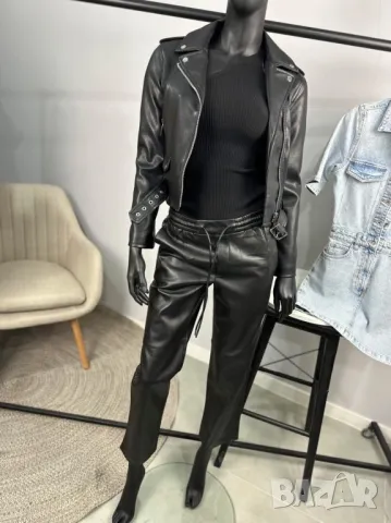  MANGO кожено яке , снимка 6 - Якета - 49525136