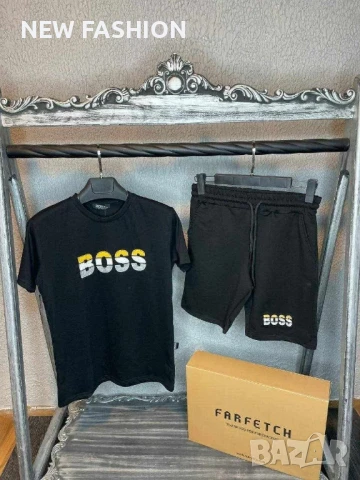 Мъжки Памучен Комплект - лого Бродирано ✨Boss