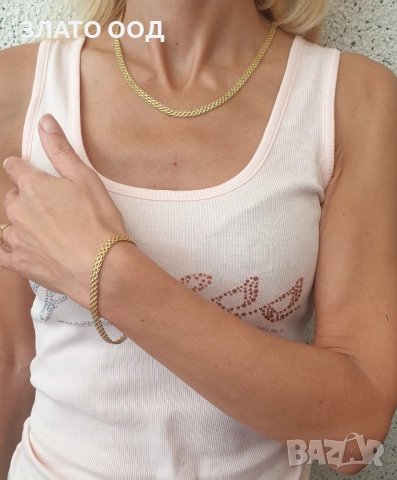 Златни колиета  модел змия, лента, бисмарк, снимка 6 - Колиета, медальони, синджири - 51127368