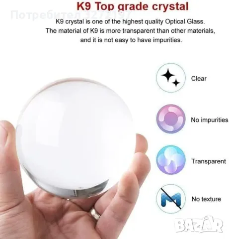 LED Светеща кристална топка/лампа, 3D сензорна-Кит, снимка 4 - Настолни лампи - 49411371