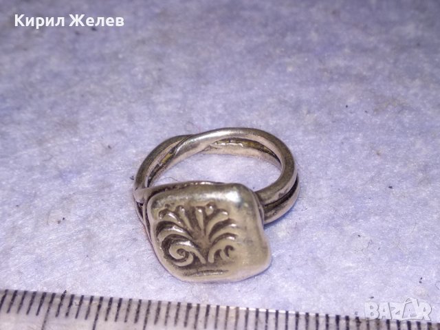 КРАСИВ АРТ НУВО СРЕБЪРЕН ПРЪСТЕН ВИСОКА ПРОБА СРЕБРО Стара ИЗЯЩНА РЪЧНА МАЙСТОРСКА ИЗРАБОТКА 38536, снимка 12 - Антикварни и старинни предмети - 41450892