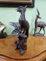 Прекрасна голяма антикварна колекционерска дървена фигура статуетка композиция , снимка 6
