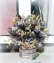 Икебана сухи треви и изкуствени цветя, снимка 1