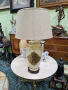 Прекрасна голяма антикварна белгийска порцеланова нощна лампа , снимка 4