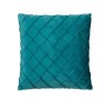 Декоративна възглавница с релефни ромбове, 45x45см, Петрол, снимка 1