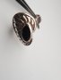 Сребърен пръстен с камък оникс, снимка 4