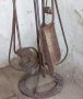Комплект Инструменти за камина със стойка, от ковано желязо, ръжен, снимка 6