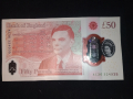 Полимерна банкнота от 50 британски паунда от Великобритания, кралица Елизабет II, около UNC, снимка 1
