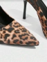 чисто нови дамски леопардови обувки на ток, снимка 6