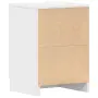 vidaXL Нощно шкафче, бяло, 38x35x56 см, инженерно дърво, снимка 8