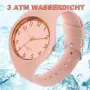 Дамски  силиконов часовник аналогов кварц водоустойчив – Розов, снимка 5