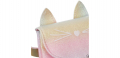 Детски розов холографски колан с чанта на коте, снимка 3