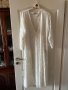 Фабрично плетиво плажна бяла  памук дантелена наметка плажна дълга риза кафтан плажна дълга рокля, снимка 3