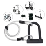 U-lock катинар с верига за заключване на велосипеди и педалетки, снимка 3