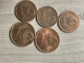 лот 1 и 2 евроцента Германия с букви А,D,G, снимка 2