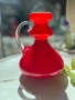 Стъклена красавица с огнена рокля Ваза с дръжка и височина-15.5 см , снимка 2