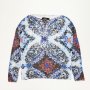 Desigual Оригинална Дамска Плетена Блуза с Принт (M-L), снимка 1 - Блузи с дълъг ръкав и пуловери - 38730000