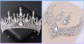 Комплекти Корони Тиари Колиета обеци сватбени аксесоари, снимка 1 - Аксесоари за коса - 41649626