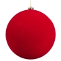 Коледна кадифена топка червена Ø20 см_1254800, снимка 1