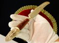 Нож,месинг,палисандър,Ганеша,слон. , снимка 1 - Антикварни и старинни предмети - 41447970