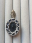 Сребърна висулка с кристали , снимка 2